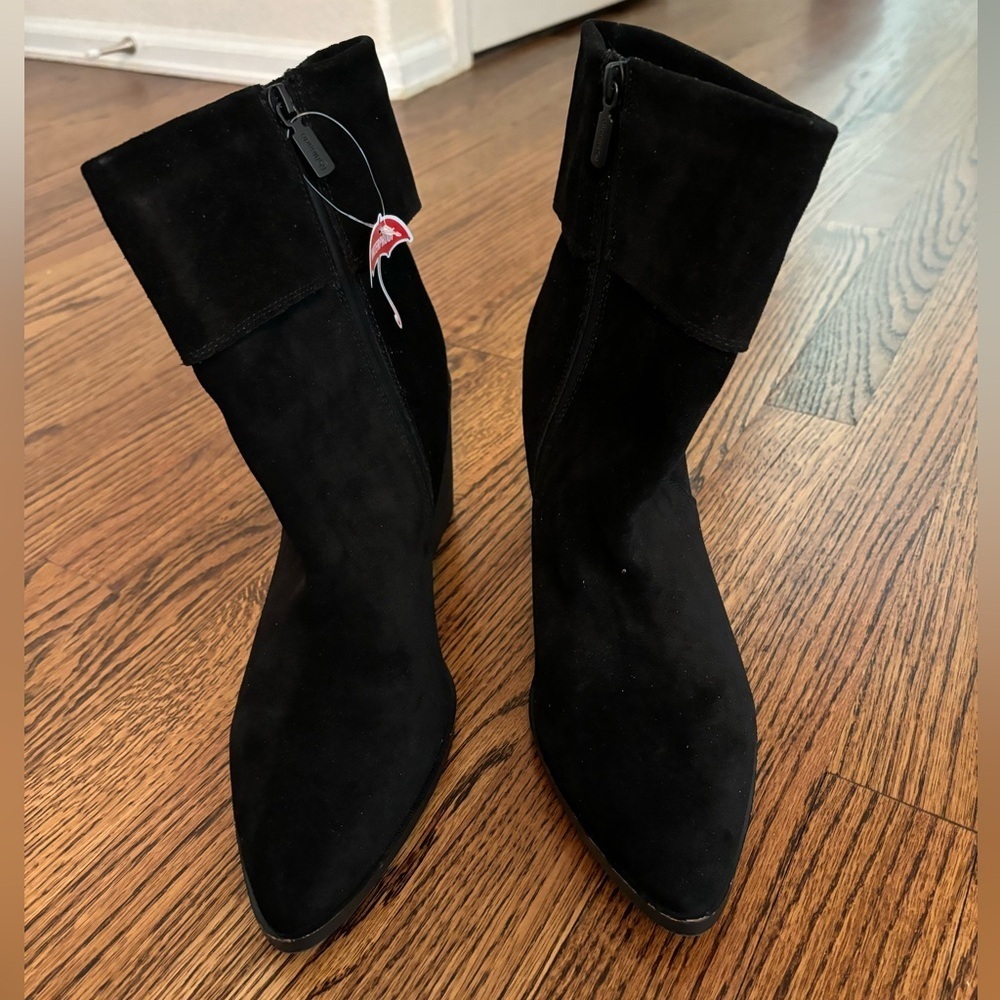 NEW Blondo | Sidnee Black Suede Leather Booties Sz 11 - Picture 2 of 7
